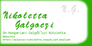 nikoletta galgoczi business card